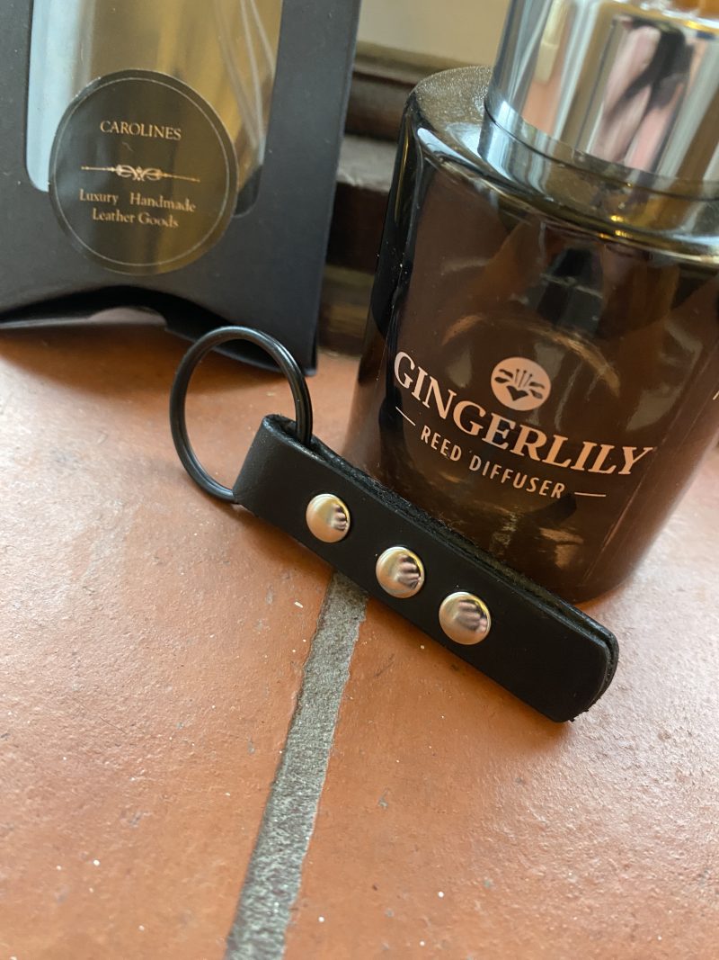 Keyring- Bespoke Handmade Italian leather and silver Studs