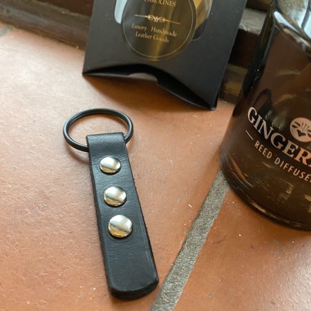 Keyring- Bespoke Handmade Italian leather and silver Studs