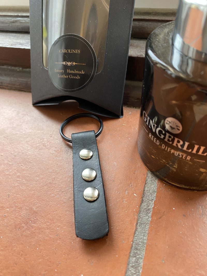 Keyring- Bespoke Handmade Italian leather and silver Studs