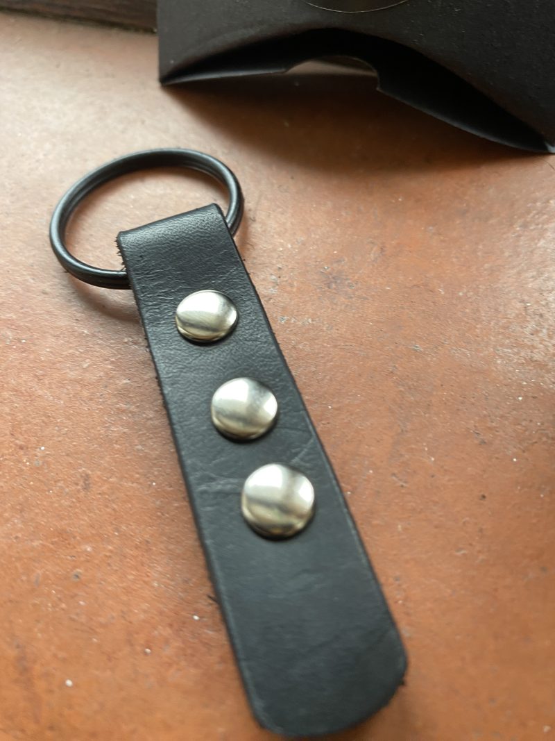 Keyring- Bespoke Handmade Italian leather and silver Studs
