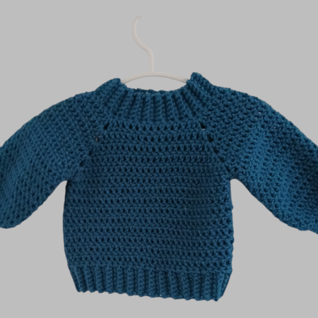 Crochet baby jumper size 0-3 months