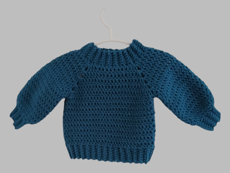 Crochet baby jumper size 0-3 months