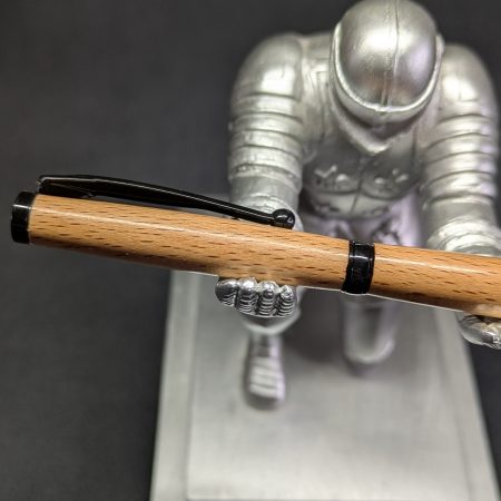 Handcrafted wooden slimline ballpoint pen from beech