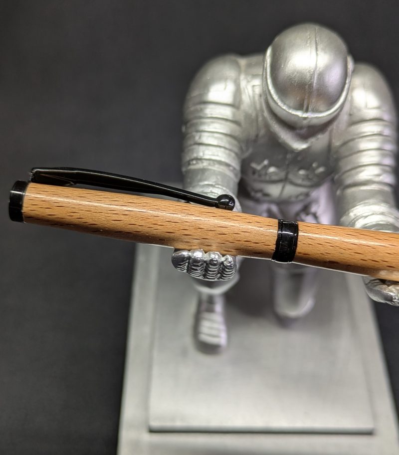 Handcrafted wooden slimline ballpoint pen from beech