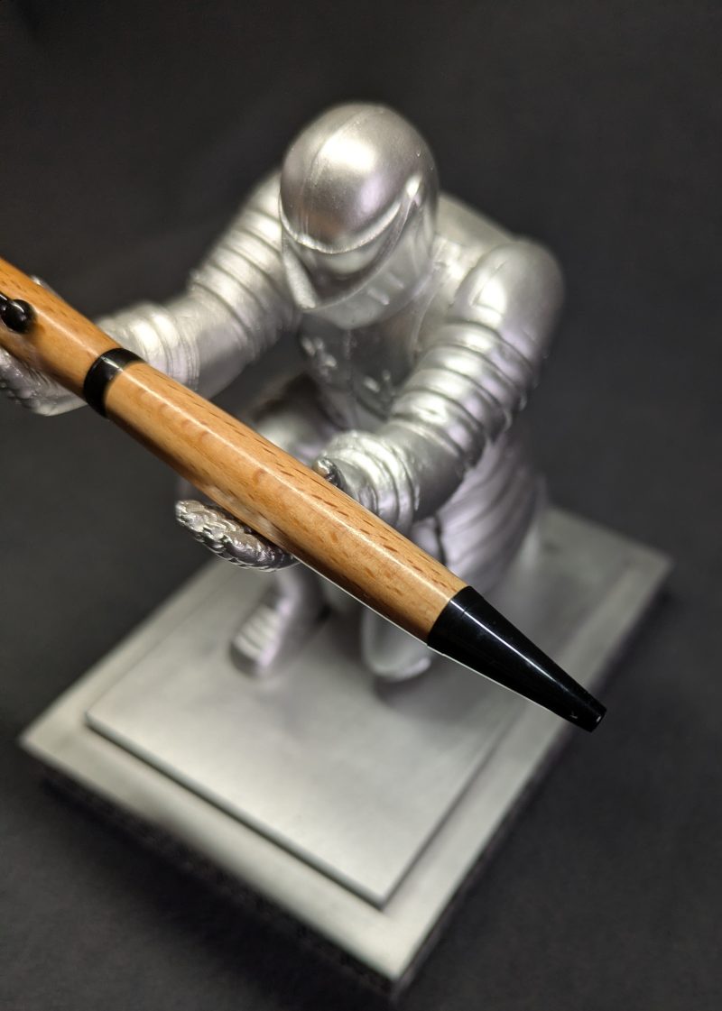 Handcrafted wooden slimline ballpoint pen from beech