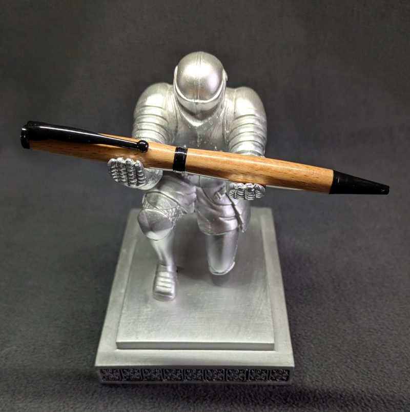 Handcrafted wooden slimline ballpoint pen from beech