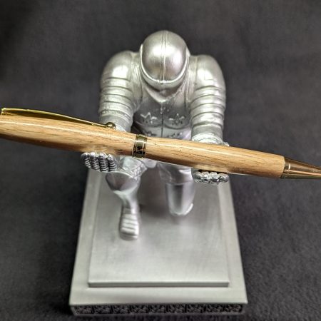 Handcrafted wooden slimline ballpoint pen from oak
