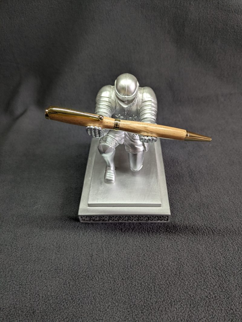 Handcrafted wooden slimline ballpoint pen from oak