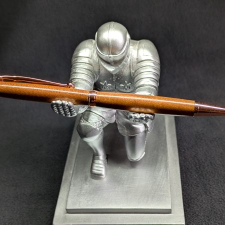 Handcrafted wooden slimline ballpoint pen from sapele