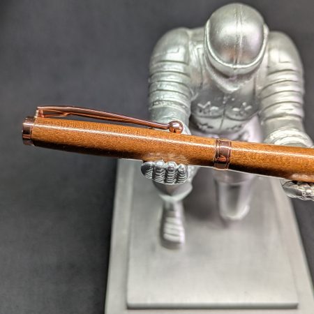 Handcrafted wooden slimline ballpoint pen from sapele