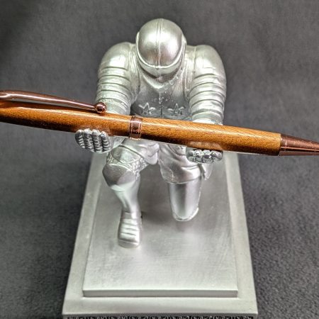 Handcrafted wooden slimline ballpoint pen from sapele