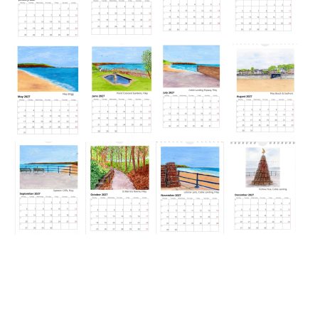 Filey 2027 Calendar, Filey Landscapes, 12 different images, comes with white envelope