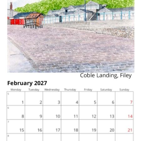 Filey 2027 Calendar, Filey Landscapes, 12 different images, comes with white envelope