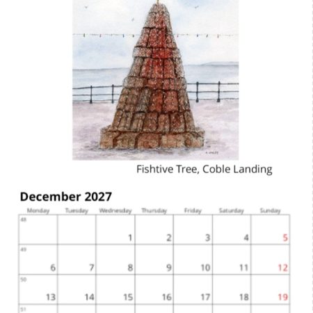 Filey 2027 Calendar, Filey Landscapes, 12 different images, comes with white envelope