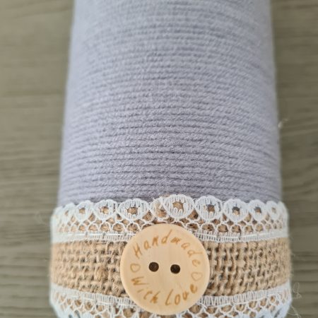 Yarn & jute wrapped vase