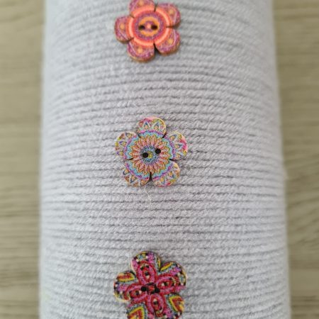 Yarn & jute wrapped vase