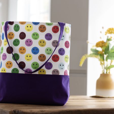 Womens Tote Bag-Smiley Faces