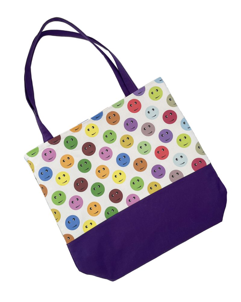 Womens Tote Bag-Smiley Faces