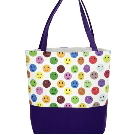 Womens Tote Bag-Smiley Faces
