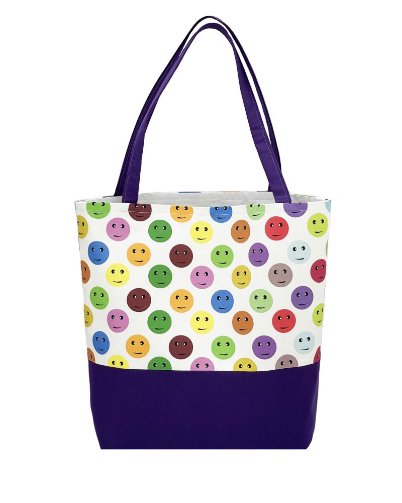 Womens Tote Bag-Smiley Faces