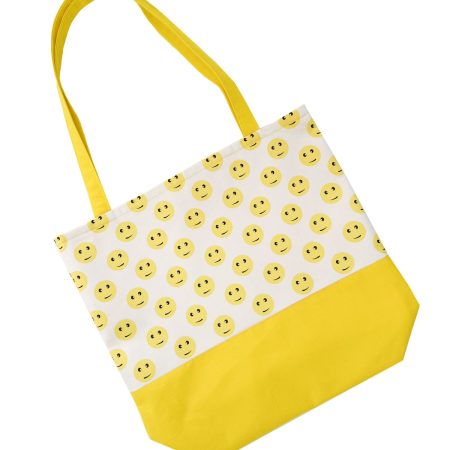 Womens Tote Bag-Yellow Smiley Faces