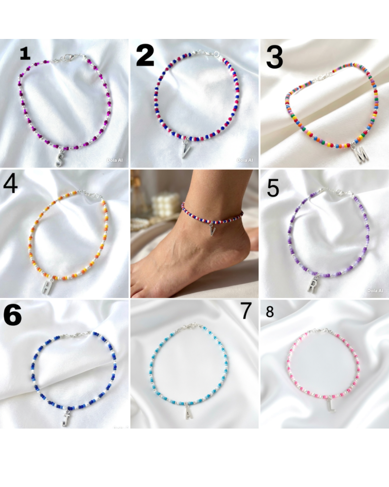Personalised Seed Bead Anklet