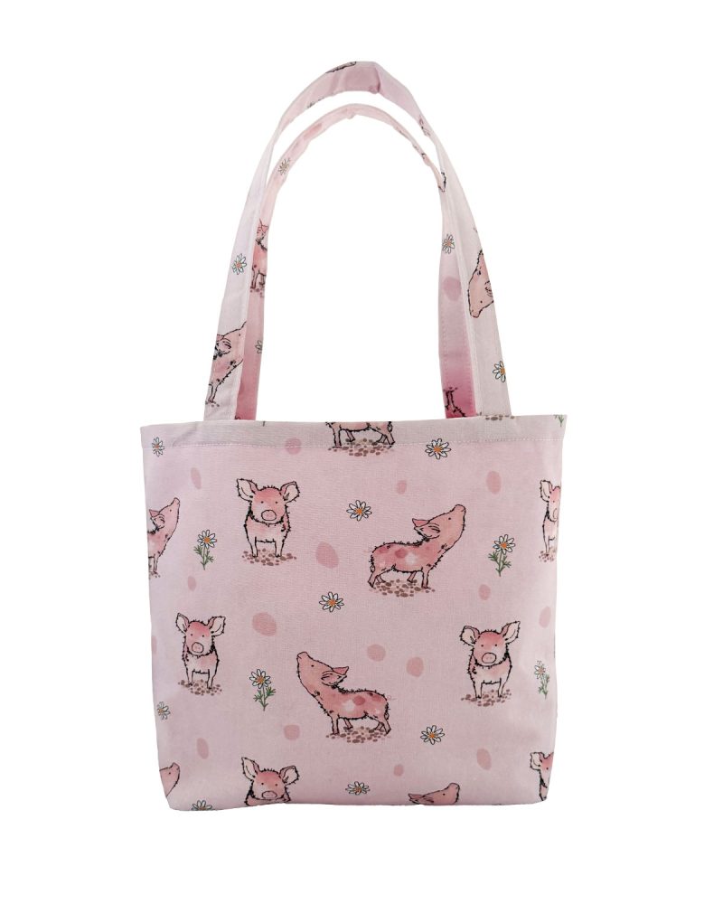 Handmade Pig Design Childrens Tote Bag