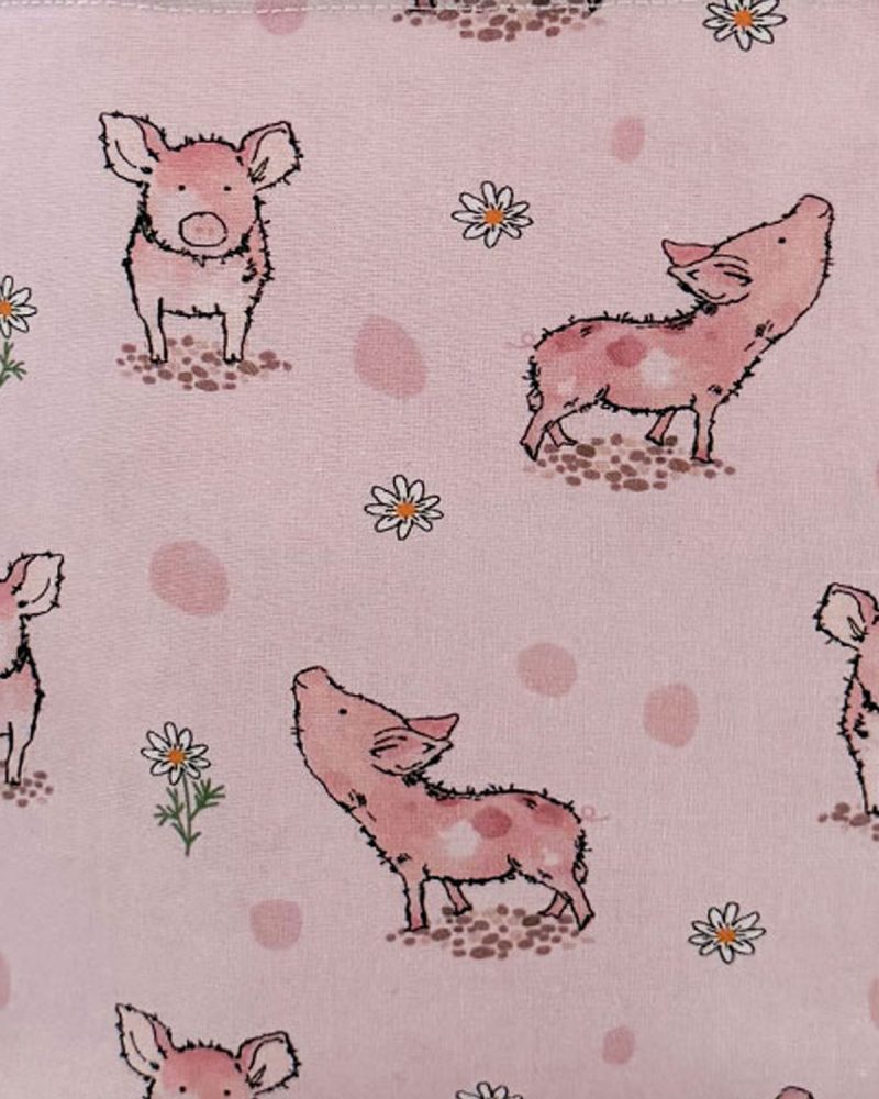 Handmade Pig Design Childrens Tote Bag