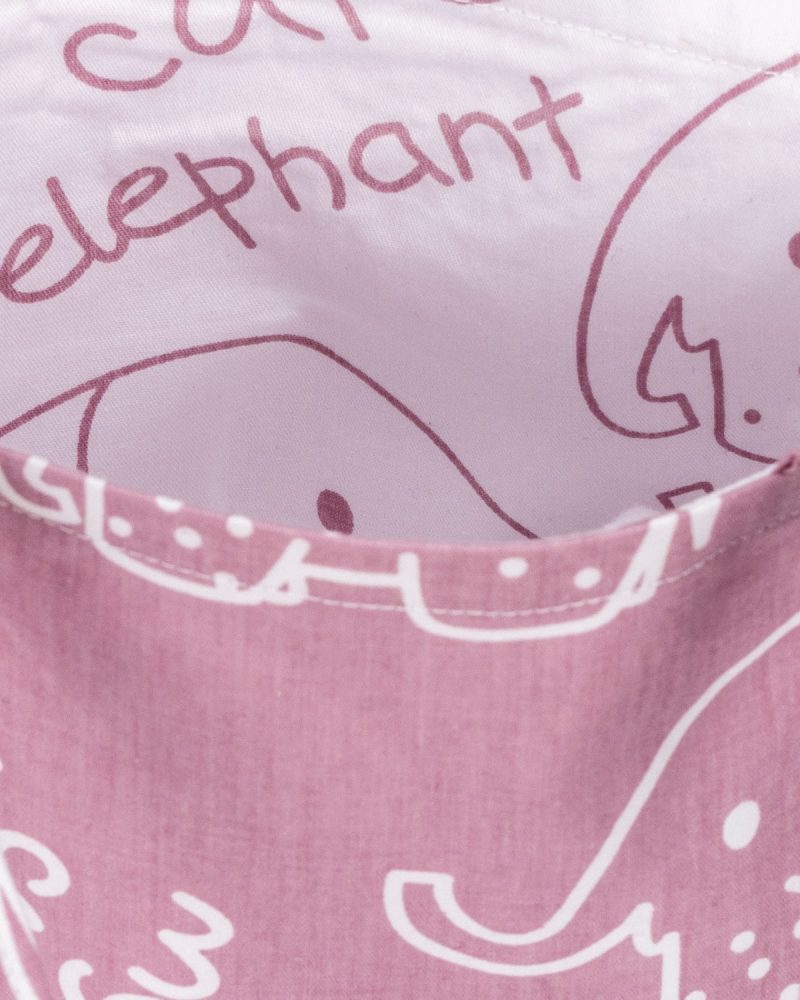 Handmade Elephant Design Childrens Tote Bag