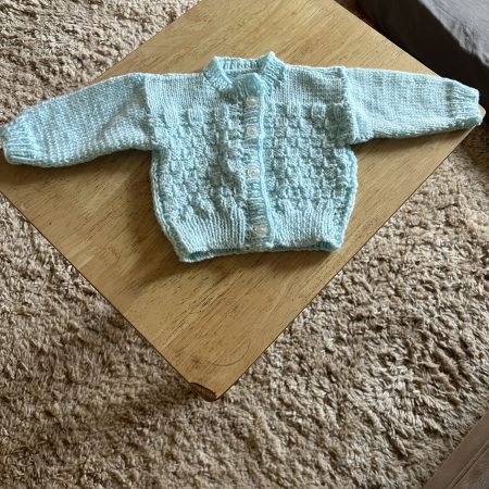 Hand knitted 0-3 months baby cardigan b
