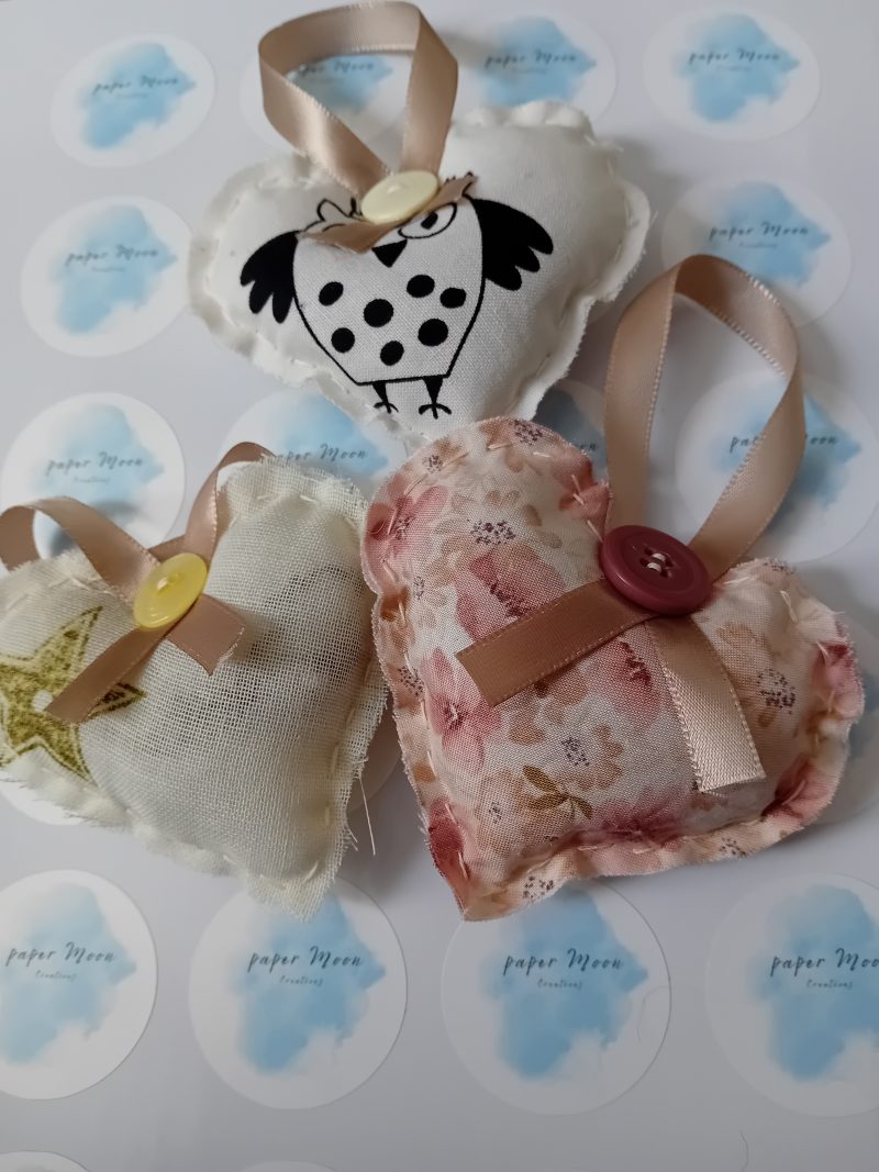 Handmade Lavender Scented Fabric hearts