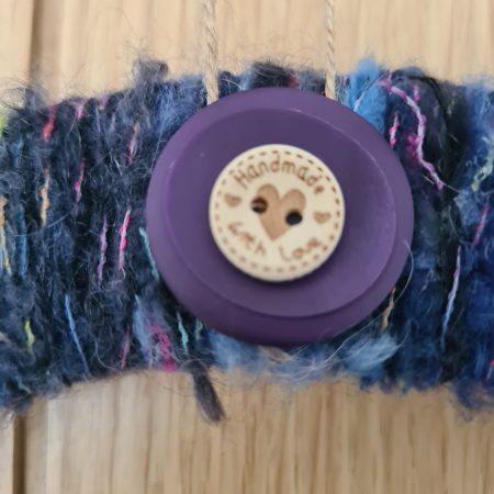 Vintage button yarn wrapped wreath