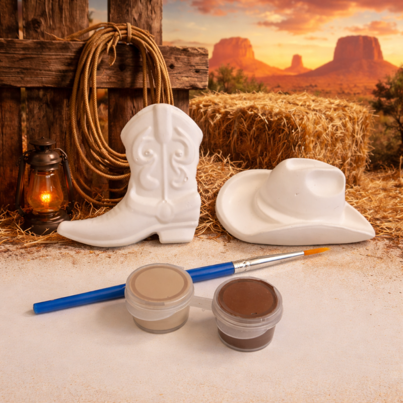 Paint Your Own Cowboy shapes,Cowboy Themed Party Bag Filler,Kids Party Activity, Line Dancing party bag 🐎 🎨 🖌