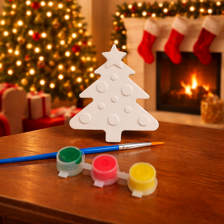 Paint Your Own Plaster ChristmasTree, Christmas Party Bag Filler,Kids Christmas Party Activity 🎄🎨 🖌