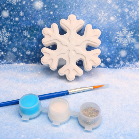 Paint Your Own Plaster Snowflake Christmas Party Bag Filler,Kids Christmas Party Activity, Frozen Inspired Party Bag Filler, Stocking filler ❄️ 🎨 🖌