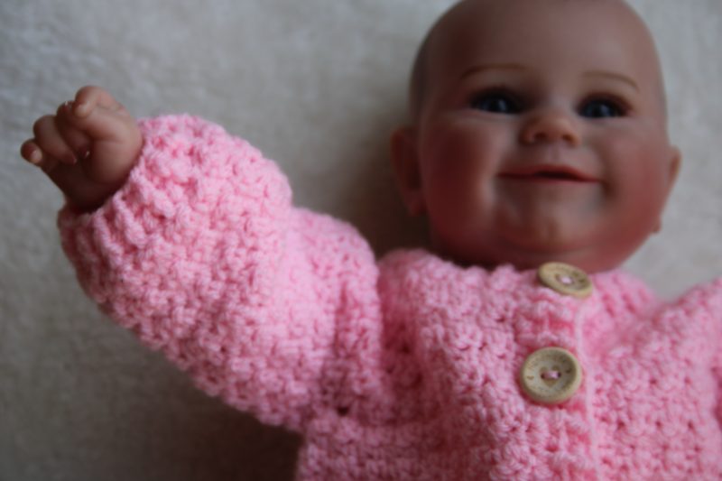 Pink Crochet Cardigan for a Baby Girl