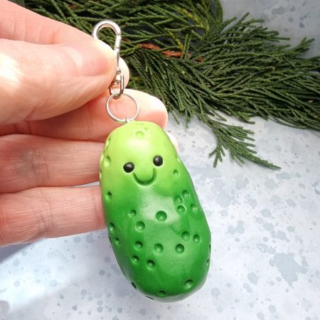 Gherkin pickle keyring cute keychain character