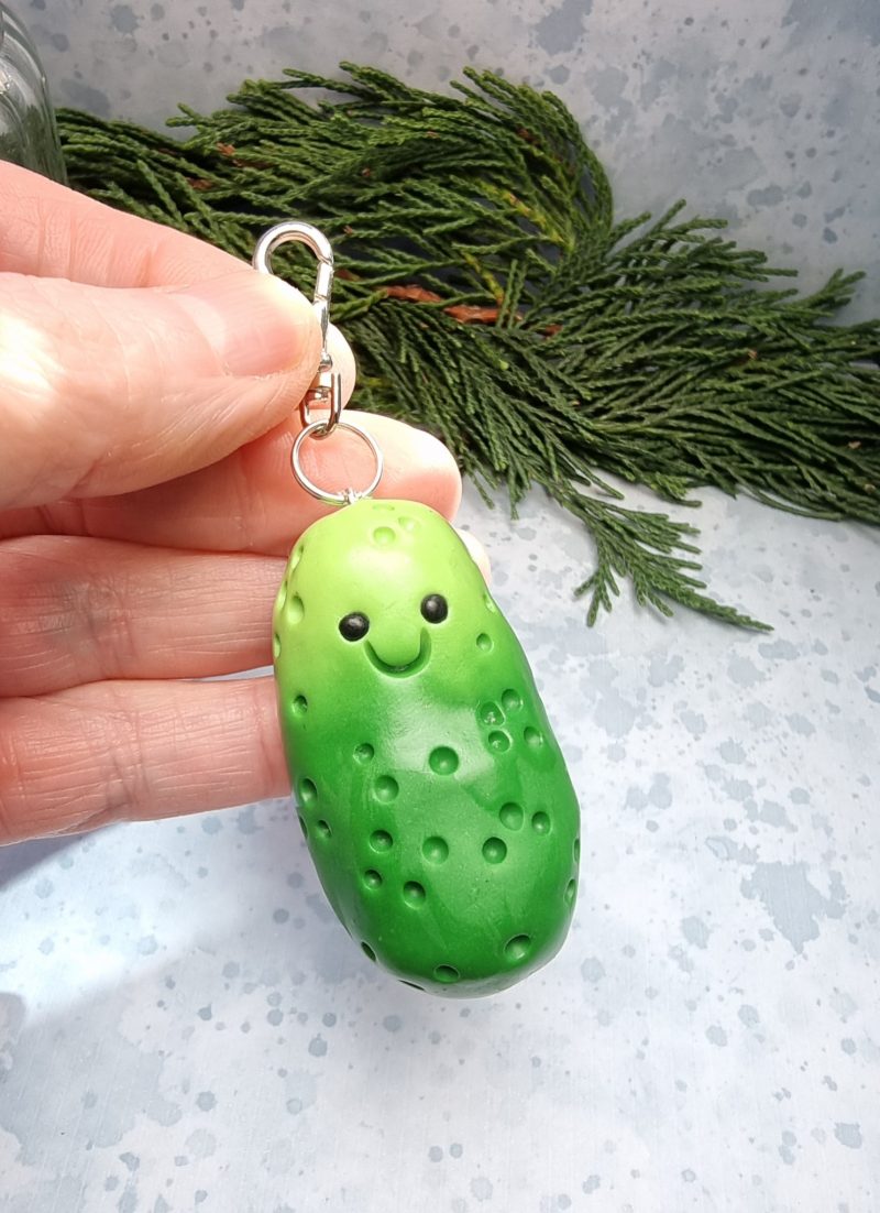 Gherkin pickle keyring cute keychain character
