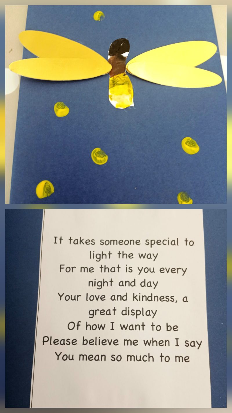 Firefly Finger print Fathers Day cards