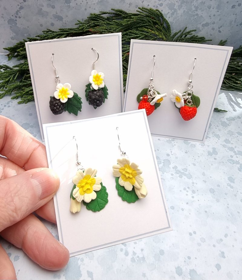 Hedgerow treasures 3x handmade earring sets