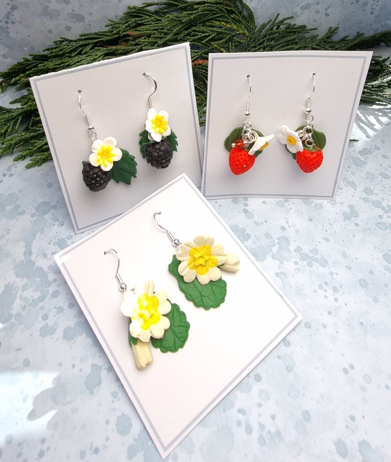 Hedgerow treasures 3x handmade earring sets