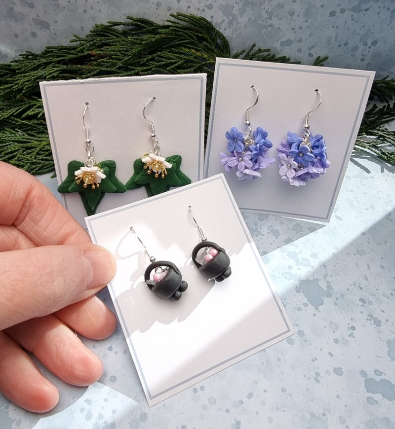 Inner Witch themed earrings set of three