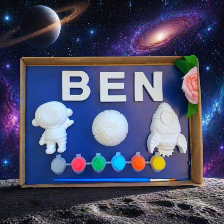 Paint your own Space Craft Activity, Space Gift, Kids Craft Activity, Kids Letterbox Gift 🚀