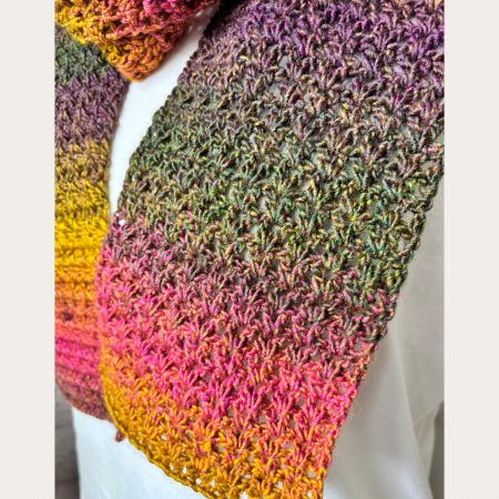 Crocheted Scarf in Autumnal Shades