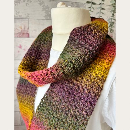 Crocheted Scarf in Autumnal Shades