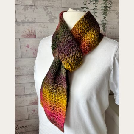 Crocheted Scarf in Autumnal Shades