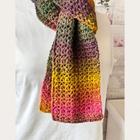 Crocheted Scarf in Autumnal Shades