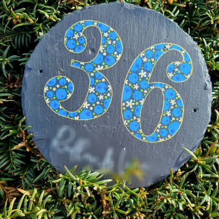 Hand Painted Reclaimed Roofing Slate House Number Address Sign - Custom/Personalised