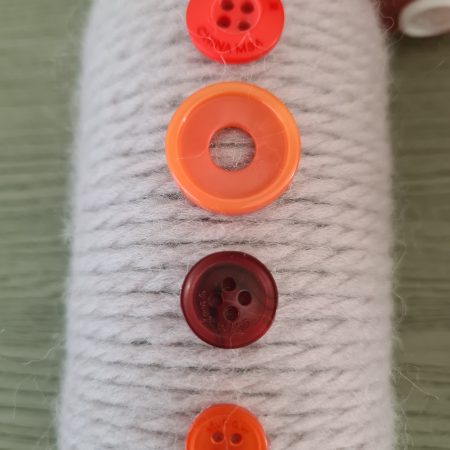 Set of 2 pink yarn wrapped bottles