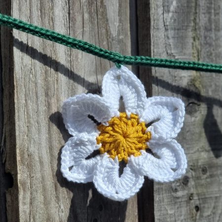 Handmade Crochet Flower Garland 150cm Colourful Floral Decor